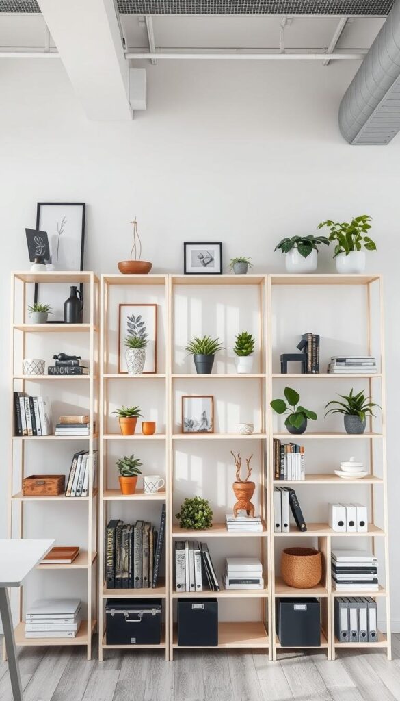 modern office decor shelving ideas