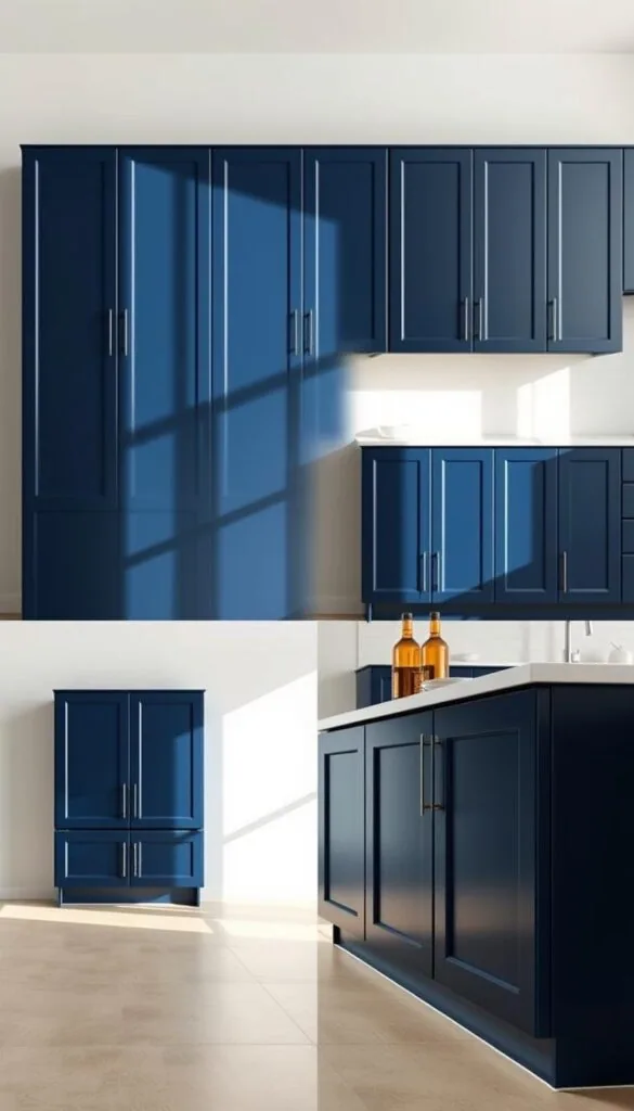 navy blue cabinet ideas in different lighting navy blue cabinet ideas in different lighting