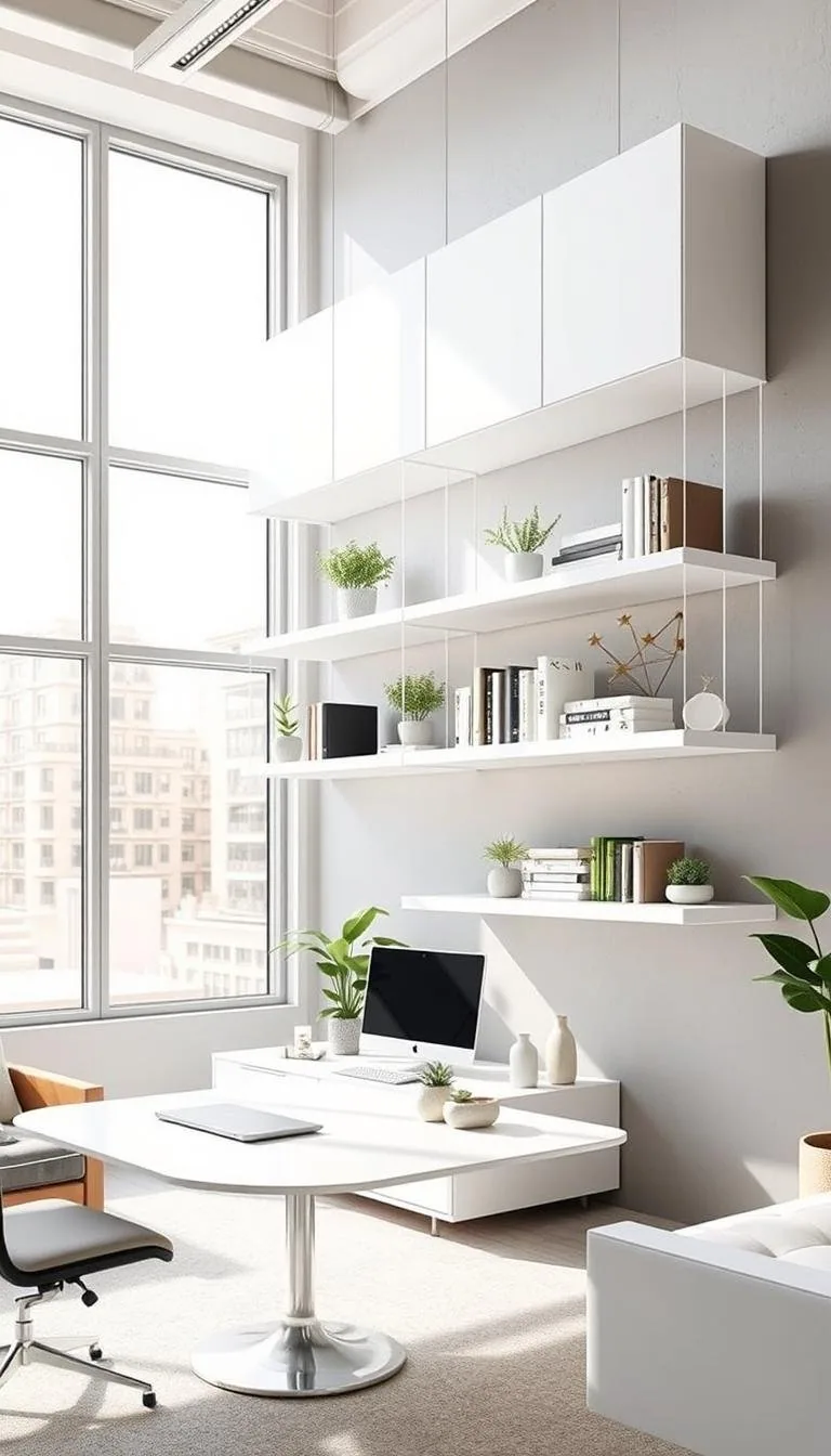 Transform Your Office with Sleek Floating Cabinets