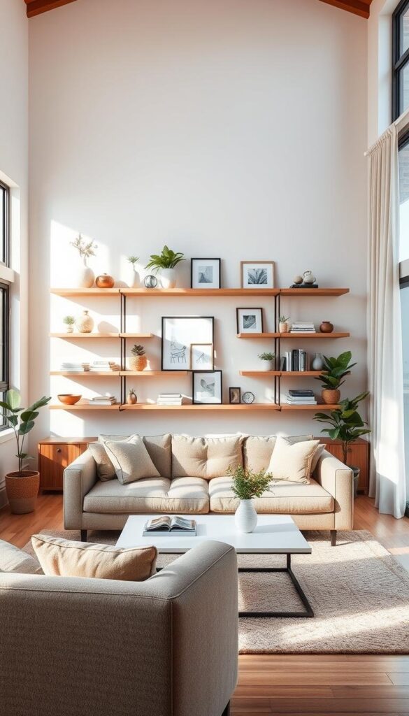 open shelving decor tips