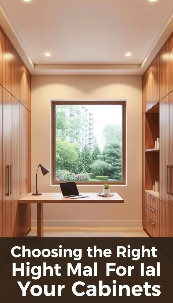 organized home workspace with cabinets