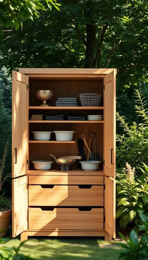 outdoor storage cabinet ideas