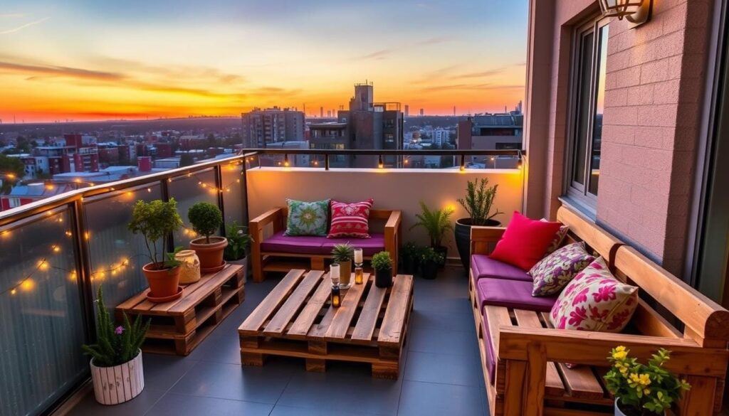 pallet furniture apartment balcony