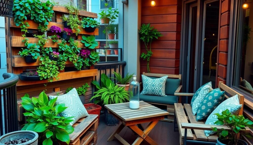 pallet furniture for small balcony
