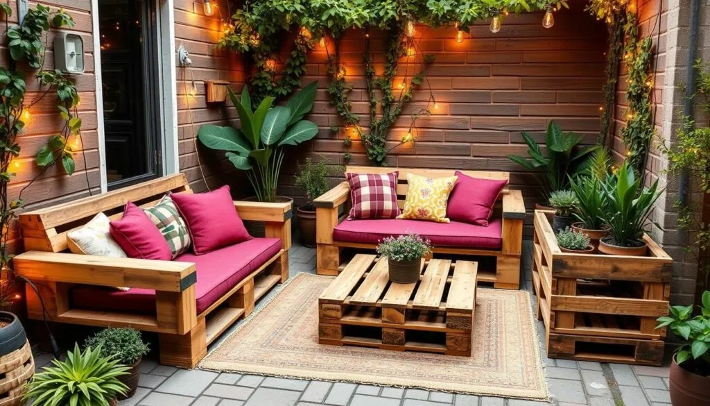 pallet furniture for small patio pallet furniture for small patio