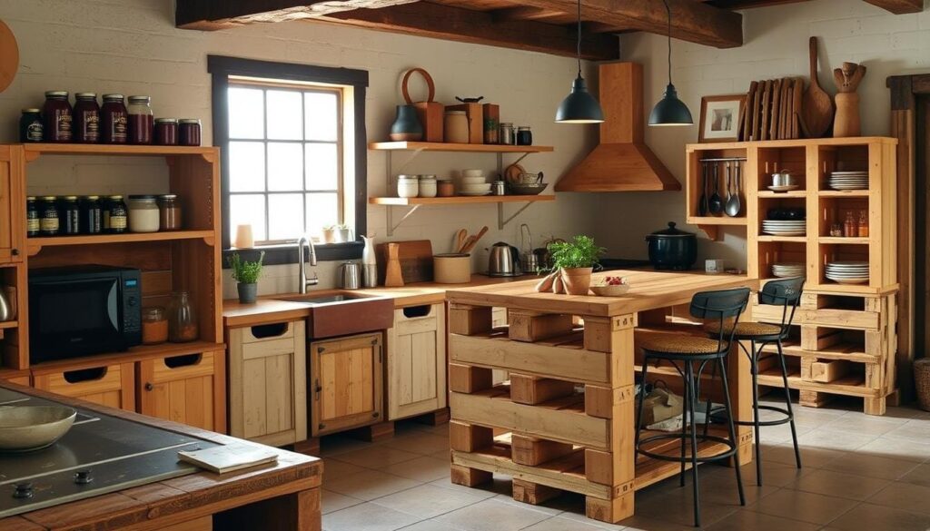pallet furniture kitchen storage