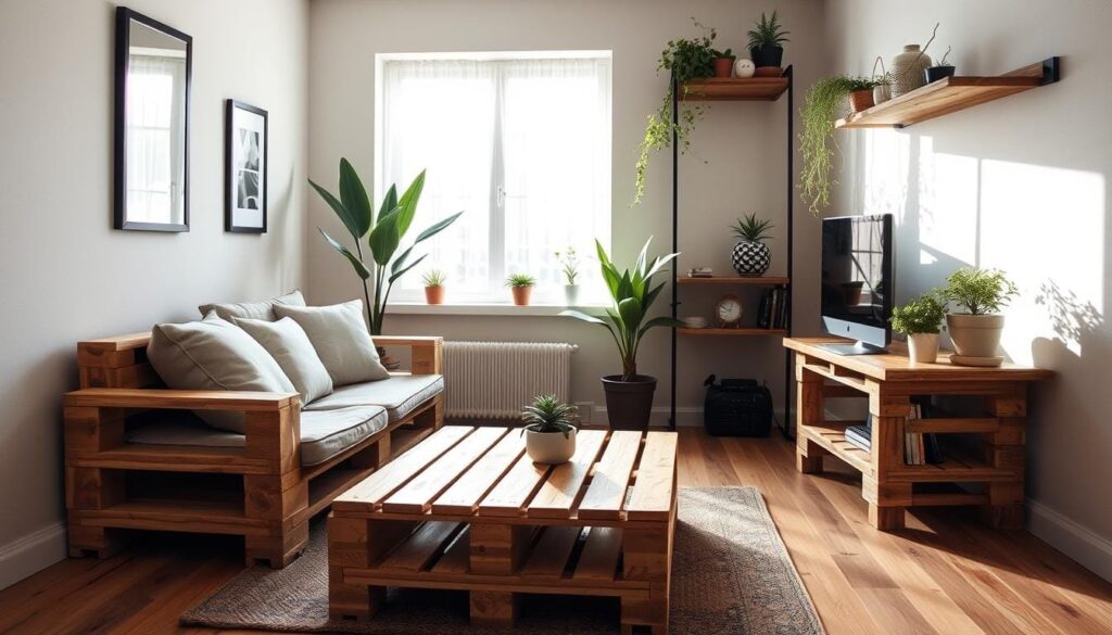 pallet furniture small spaces