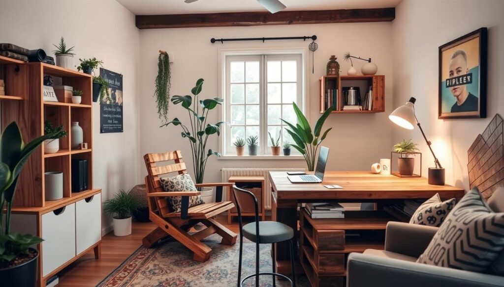 pallet furniture workspace