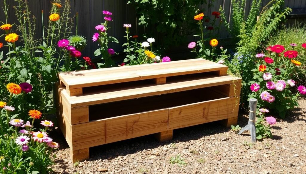 pallet garden bench