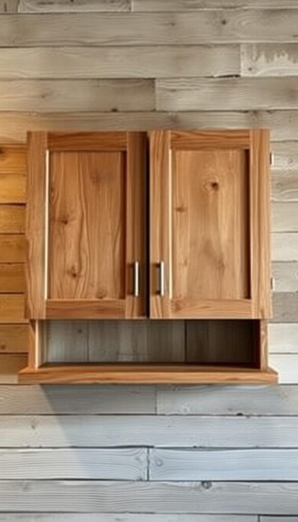 rustic floating cabinets with reclaimed wood details rustic floating cabinets with reclaimed wood details