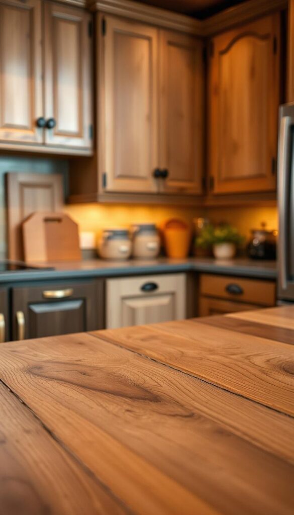rustic kitchen cabinets material options