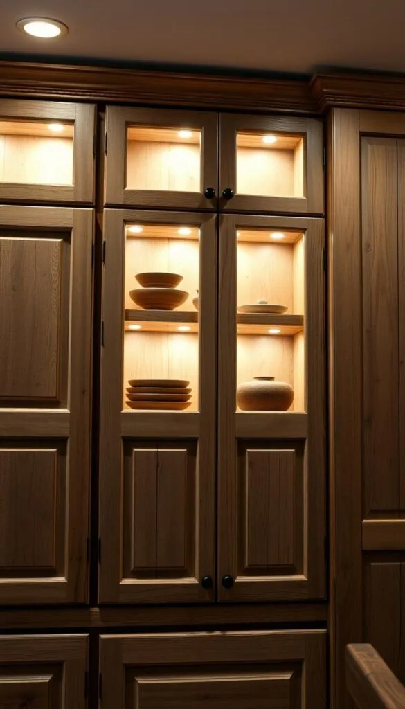 rustic kitchen cabinets with layered lighting rustic kitchen cabinets with layered lighting