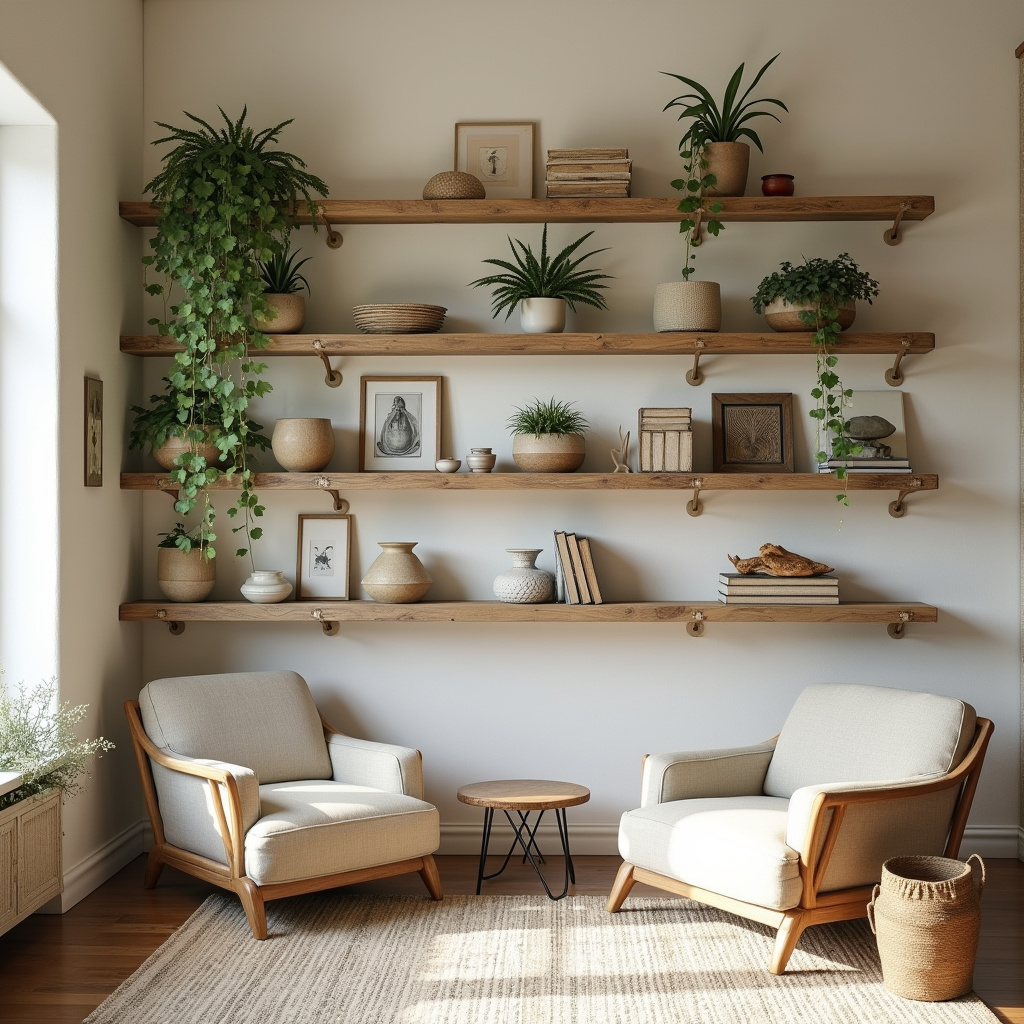 How to Style Rustic Wood Shelves: 4 Color Palettes That Work