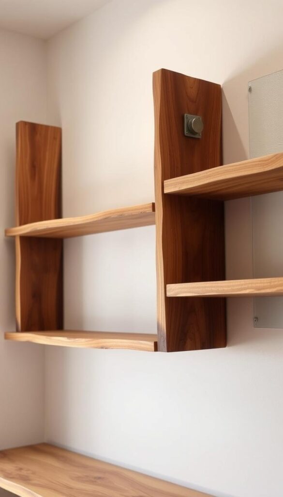 rustic wood shelves with natural wood grain patterns rustic wood shelves with natural wood grain patterns