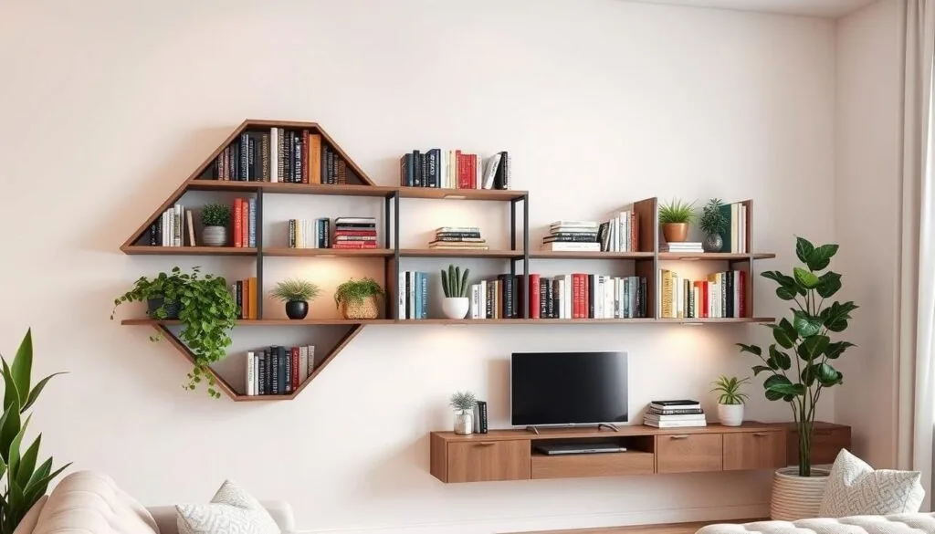 space-saving bookshelves