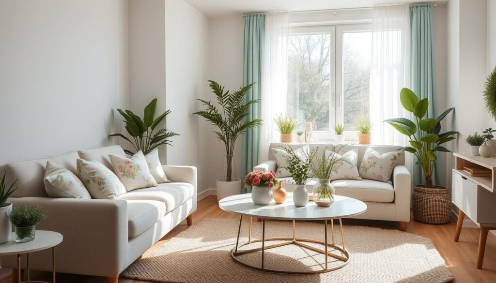 spring home decor living room
