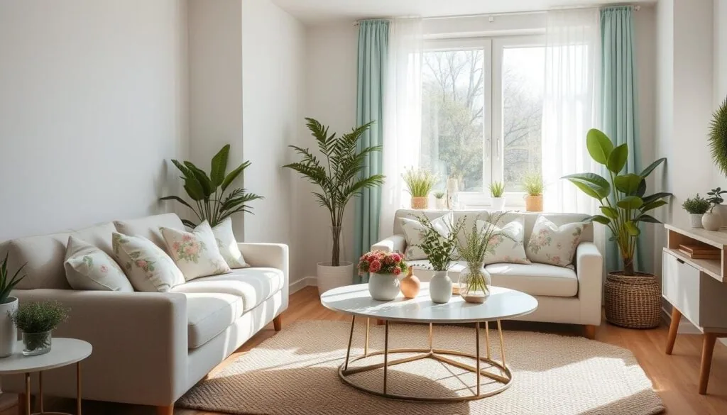 spring home decor living room