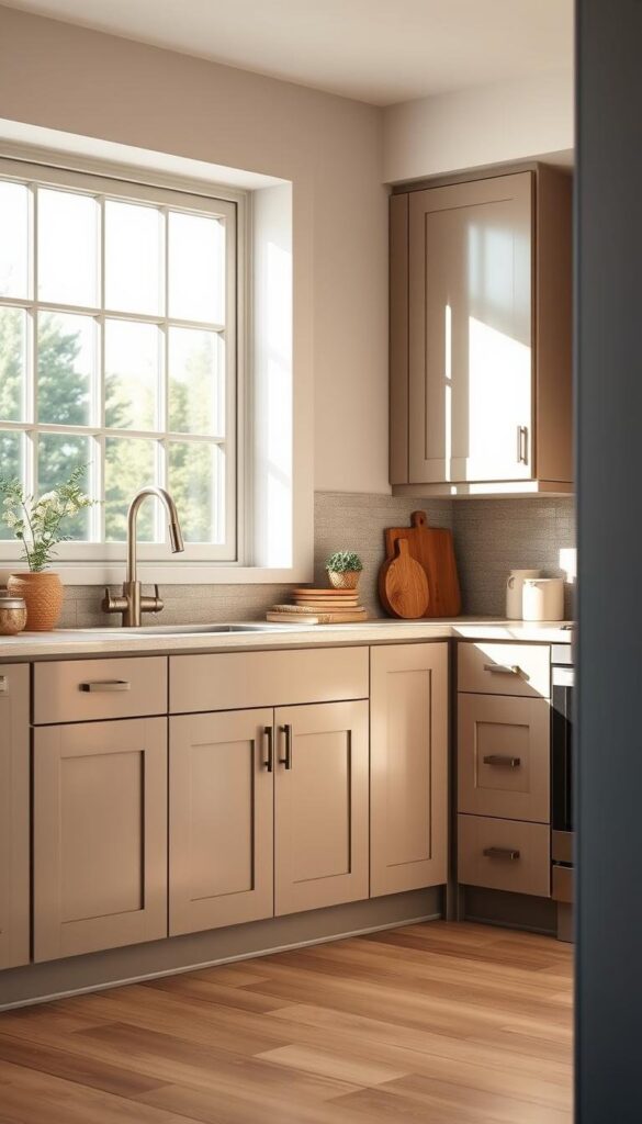 taupe paint color for cabinets