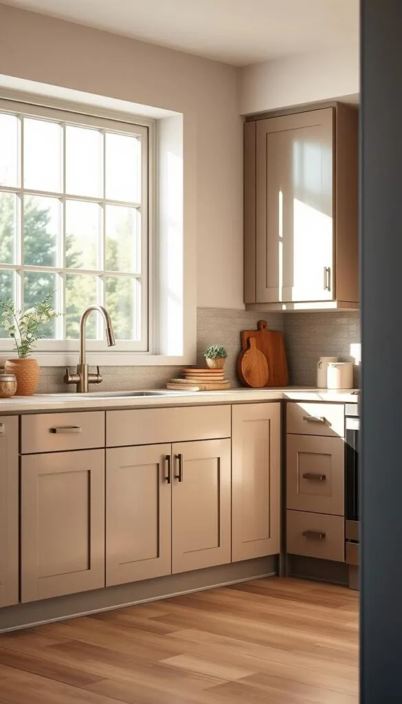 taupe paint color for cabinets