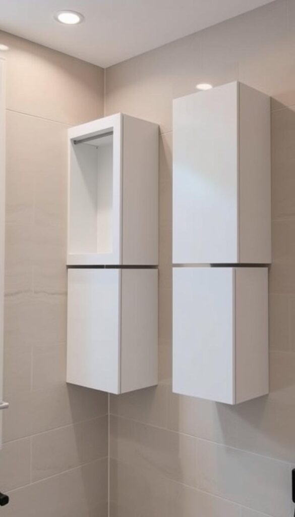 wall-mounted bathroom cabinets installation steps