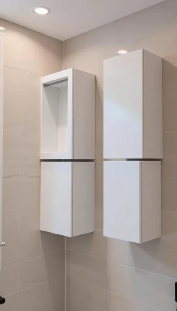 wall-mounted bathroom cabinets installation steps