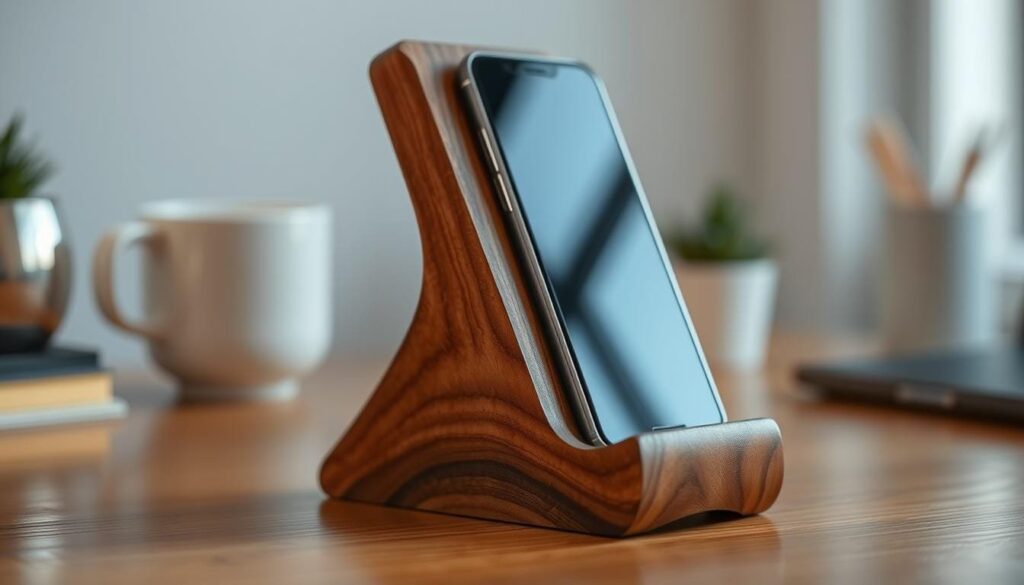 wooden phone stand wooden phone stand