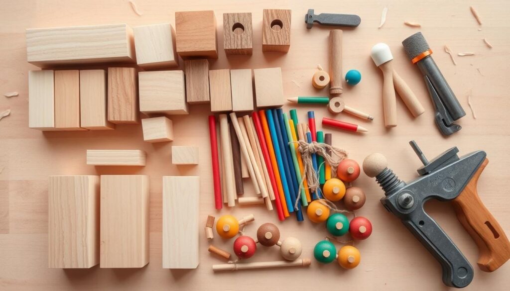 wooden toy materials