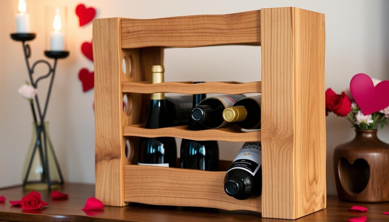 DIY Valentine’s Day Wooden Wine Rack