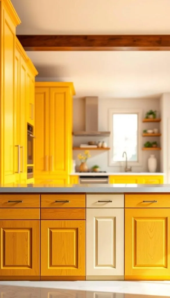 yellow cabinets for kitchen finish options